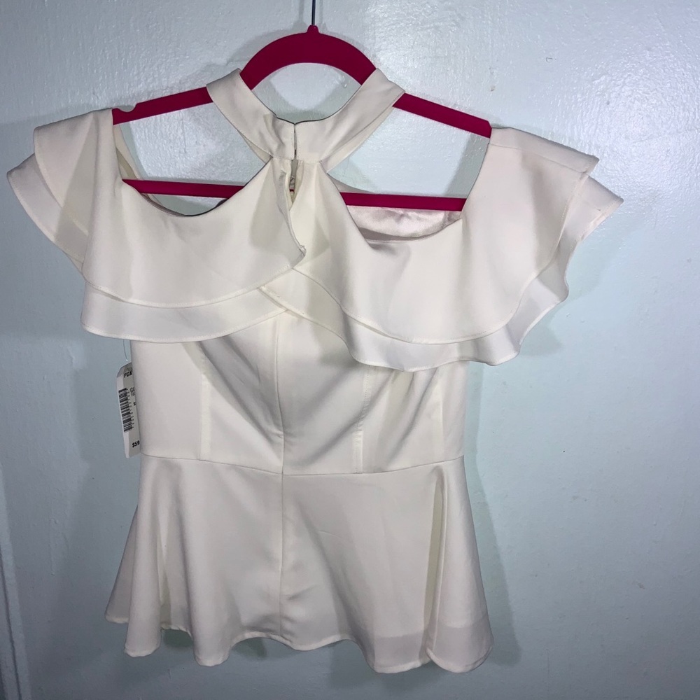 Gracia Ruffle Halter Shirt Size S - Picture 6 of 6